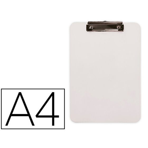 Portanotas Q-Connect Plastico Din A4 Blanco 2,5Mm