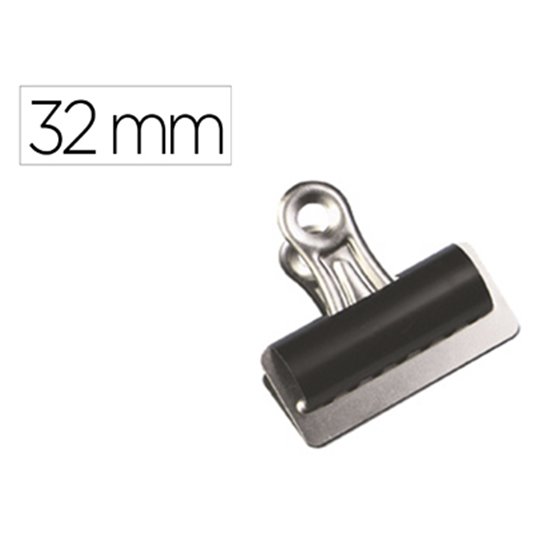 Pinza Metalica Q-Connect Pala Fija 32 Mm Caja De 10 Unidades