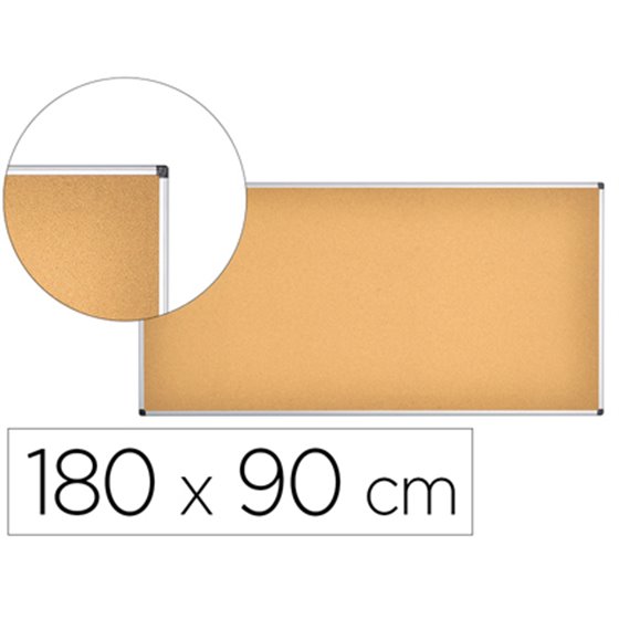 Pizarra Corcho Q-Connect 180X90 Cm Marco Aluminio