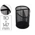 Cubilete Portalapices Q-Connect Negro Metal Redondo Rejilla Con 3 Compartimentos Diametro 110 Mm Alto 147 Mm