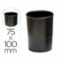 Cubilete Portalapices Q-Connect Negro Opaco Plastico Redondo Diametro 75 Mm Alto 100 Mm