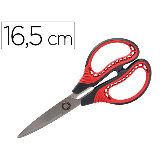 Tijera Liderpapel Titanio Hoja Curva 16,5 Cm Falicilidad Corte Y Durabilidad Incluye Funda