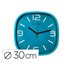 Reloj Q-Connect De Pared De Plastico Redondo 30 Cm Movimiento Silencioso Color Azul