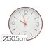 Reloj Q-Connect De Pared Metalico Redondo 30,5 Cm Movimiento Silencioso Color Rosa Dorado
