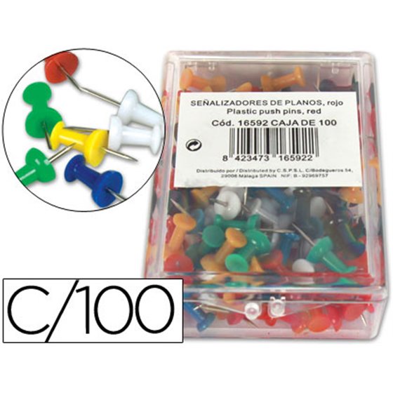 Se�alizador De Planos Q-Connect Caja De 100 Unidades Colores Surtidos