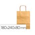 Bolsa Papel Q-Connect Kraft Oro Xs Con Asa Retorcida 180X240X80 Mm