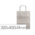 Bolsa Papel Q-Connect Kraft Plata L Con Asa Retorcida 320X400X14 Mm