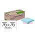 Bloc De Notas Adhesivas Quita Y Pon Q-Connect 76X76 Mm 100% Papel Reciclado Colores Pasteles Kf17324