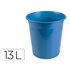 Papelera Plastico Liderpapel Celeste Opaco 13 Litros 275X285 Mm