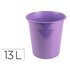 Papelera Plastico Liderpapel Lavanda Opaco 13 Litros 275X285 Mm