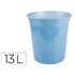 Papelera Plastico Liderpapel Celeste Translucido 13 Litros 275X285 Mm