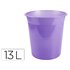 Papelera Plastico Liderpapel Lavanda Translucido 13 Litros 275X285 Mm