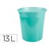 Papelera Plastico Liderpapel Menta Translucido 13 Litros 275X285 Mm