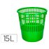 Papelera Plastico Q-Connect 15 Litros Rejilla Color Verde 285X290 Mm