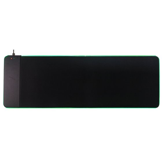 Alfombrilla Para Raton Q-Connect Gaming Con Cargador Inalambrico E Iluminacion Rgb Color Negro 800X300X4 Mm