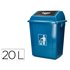 Papelera Contenedor Q-Connect Plastico Con Tapa De Balancin 20 Litros Azul 340X240X450 Mm
