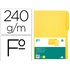 Subcarpeta Cartulina Liderpapel Folio Pesta�a Superior 240G/M2 Color Amarillo