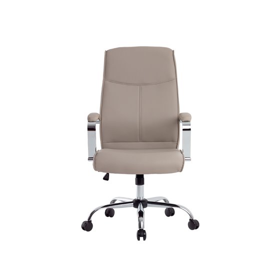 Silla Q-Connect Direccion Mode Na Simil Piel Base Metalica Alt Max 1210 Anc 630 Prof 650 Mm Ruedas Premium Color Gris