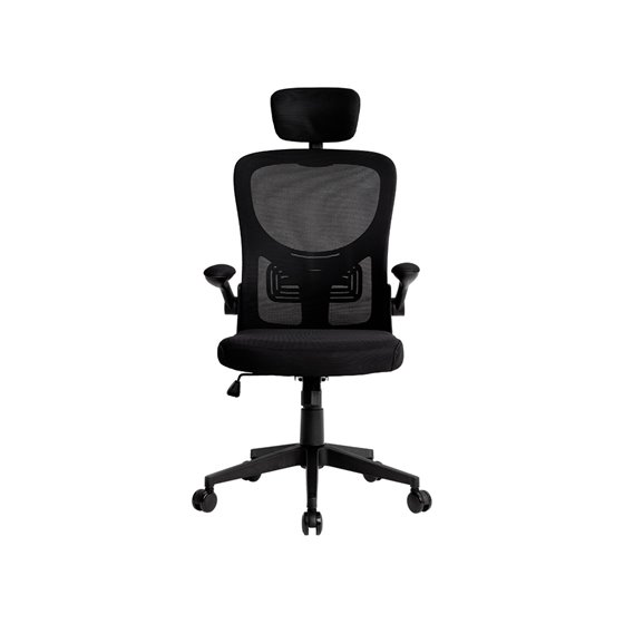 Silla Q-Connect Ergonomica Pal Ermo Malla Base Nylon Alt Max 1300 Anc 610 Prof 600 Ruedas Premium Color Negro