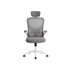 Silla Q-Connect Ergonomica Pal Ermo Malla Base Nylon Alt Max 1300 Anc 610 Prof 600 Ruedas Premium Color Blanco Gris