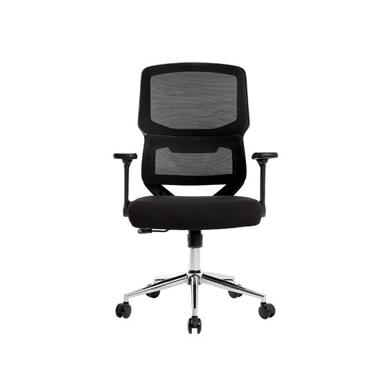 Silla Q-Connect Oficina Lucca Malla Base Metalica Alt Max 1090 Anc 700 Prof 650 Ruedas Premium Color Negro