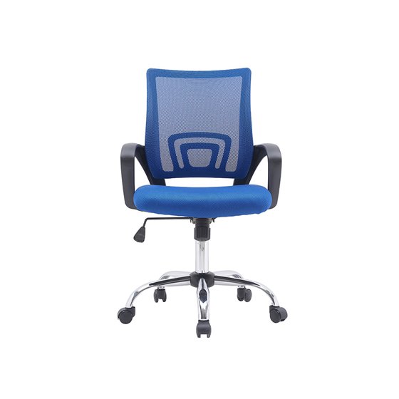 Silla Q-Connect Oficina Siena Malla Base Metalica Alt Max 1000 Anc 560 Prof 570 Ruedas Premium Color Negro Azul