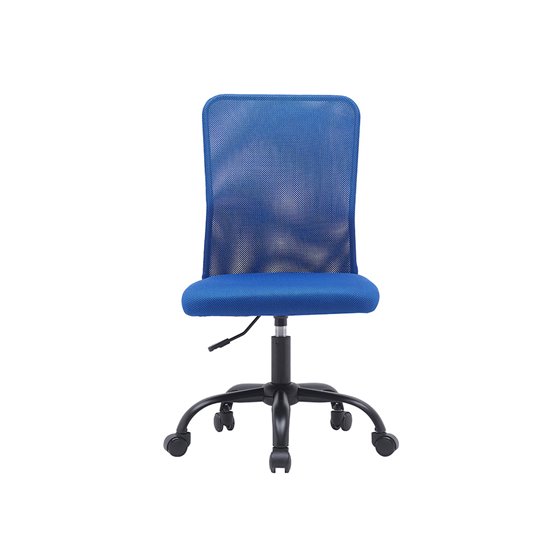 Silla Q-Connect Oficina Parma Malla Sin Reposabrazos Alt Max 990 Anc 480 Prof 590 Color Azul