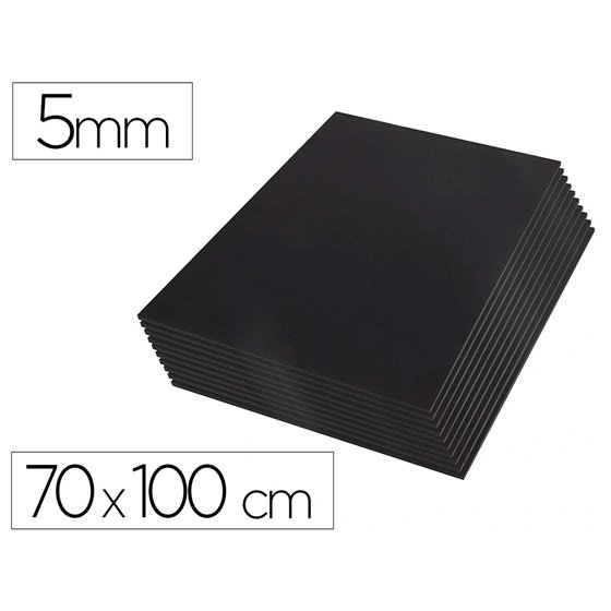 Carton Pluma Liderpapel Negro Doble Cara 70X100Cm Espesor 5 Mm