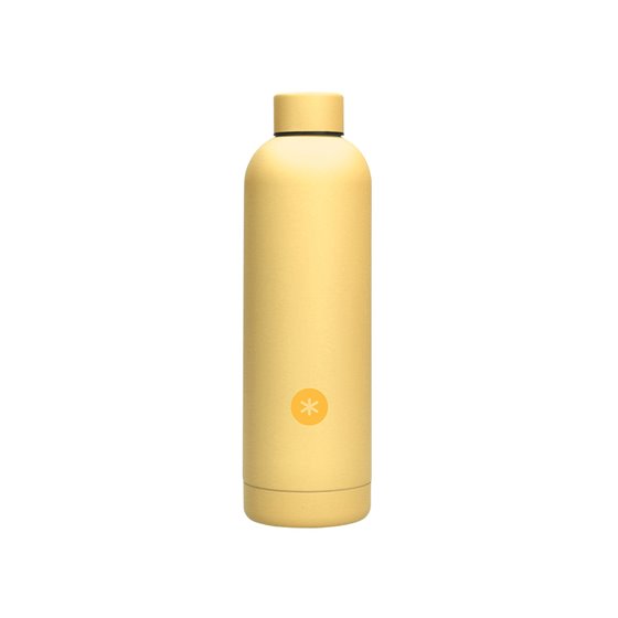 Botella Portaliquidos Antartik Isotermica Acero Inoxidable Libre De Bpa Color Amarillo 750 Ml