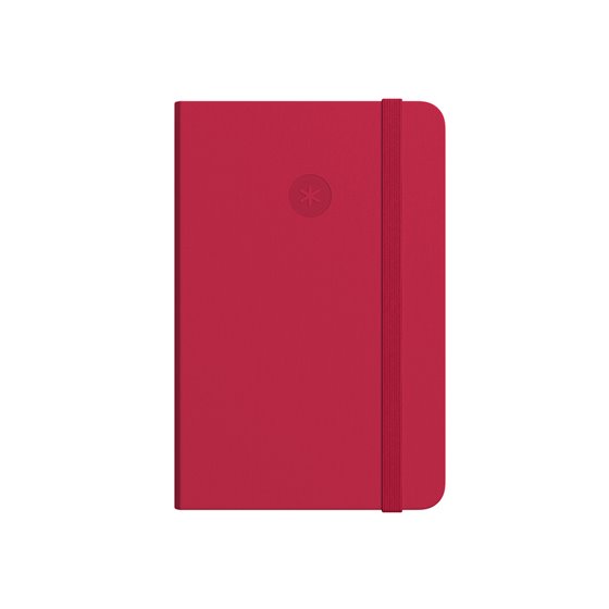 Cuaderno Con Gomilla Antartik Notes Tapa Dura A6 Hojas Rayas Rojo 100 Hojas 80 Gr Fsc