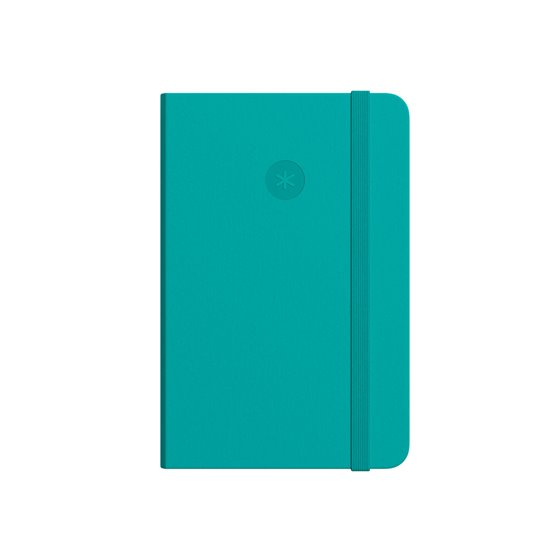 Cuaderno Con Gomilla Antartik Notes Tapa Dura A6 Hojas Lisas Turquesa 100 Hojas 80 Gr Fsc
