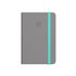 Cuaderno Con Gomilla Antartik Notes Tapa Dura A6 Hojas Rayas Gris Y Turquesa 100 Hojas 80 Gr Fsc