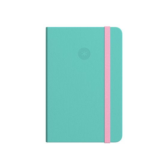 Cuaderno Con Gomilla Antartik Notes Tapa Dura A5 Hojas Cuadricula Rosa Y Turquesa 100 Hojas 80 Gr Fsc