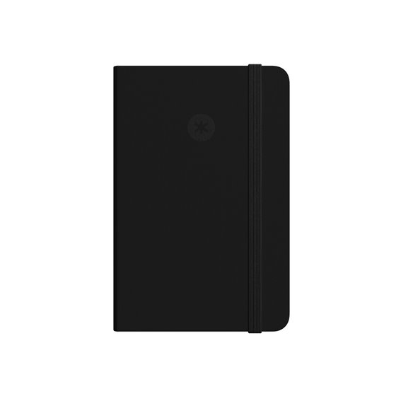 Cuaderno Con Gomilla Antartik Notes Tapa Blanda A6 Rayas Negro 100 Hojas 80 Gr Fsc