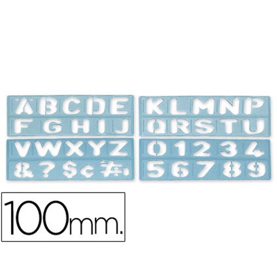 Plantilla Liderpapel Rotulacion 1800 Letras Y Numeros 100 Mm