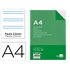 Recambio Liderpapel Folio 100 Hojas 60G/M2 Pauta 5� 2.5Mm Con Margen 16 Taladros