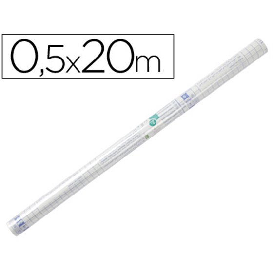Rollo Plastico Adhesivo Liderpapel 0.50X20 Mt 80 Mc Removible
