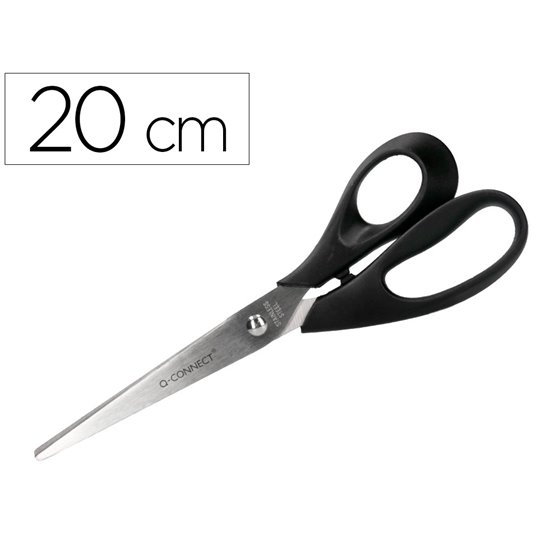 Tijera Oficina Q-Connect Inoxidable 8\" 20 Cm Blister