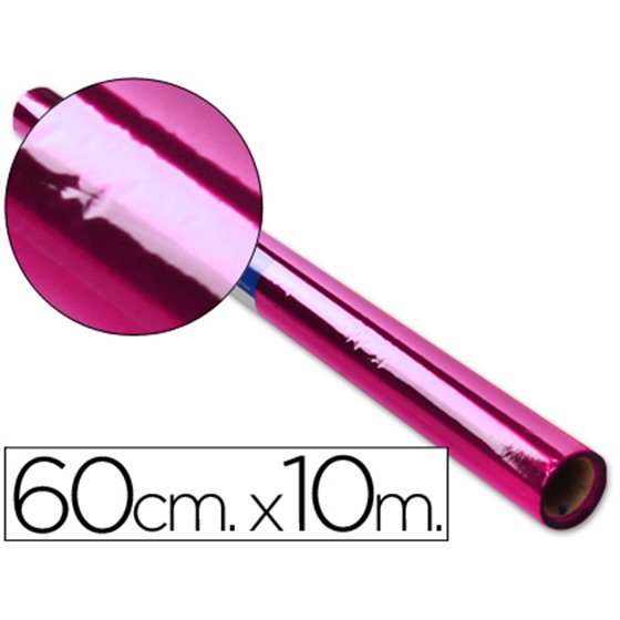 Papel Celofan Liderpapel Rollo Rosa 0,60 X 10 Mt