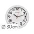 Reloj Q-Connect De Pared Plastico Oficina Redondo 30 Cm Marco Blanco