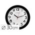 Reloj Q-Connect De Pared Plastico Oficina Redondo 30 Cm Marco Negro