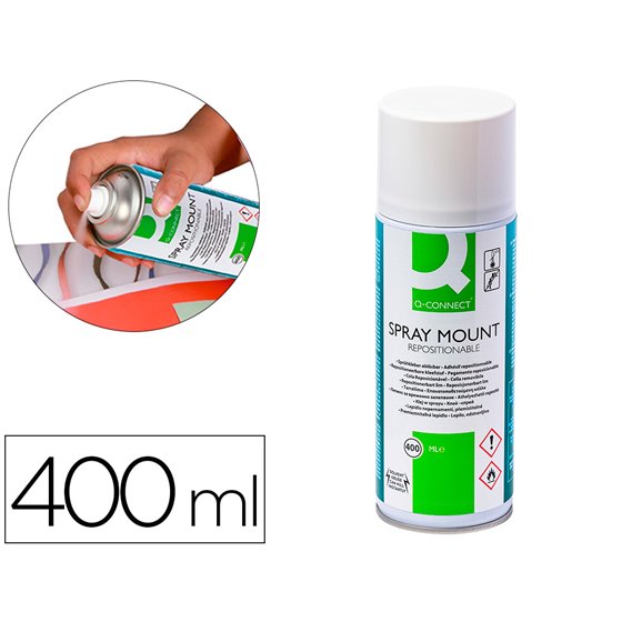 Pegamento Q-Connect Spray Quick Mount Adhesivo Reposicionable Bote De 400 Ml