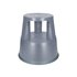 Taburete Q-Connect Ruedas Retractiles Tres Ruedas Dos Niveles Color Gris