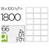 Etiqueta Adhesiva Q-Connect Kf01583 Tama�o 66X46,6 Mm Fotocopiadora Laser Ink-Jet Caja Con 100 Hojas Din A4