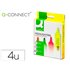 Rotulador Q-Connect Fluorescente Surtido Caja De 4 Unidades Colores Surtidos