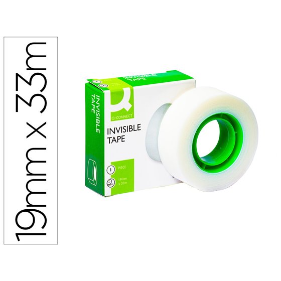 Cinta Adhesiva Q-Connect Invisible 33 Mt X 19 Mm
