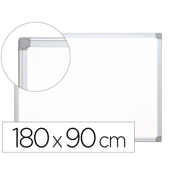 Pizarra Blanca Q-Connect Melamina Marco De Aluminio 180X90 Cm