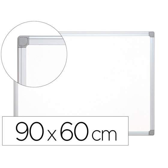 Pizarra Blanca Q-Connect Lacada Magnetica Marco De Aluminio 90X60 Cm