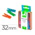 Pinza Fantasia Q-Connect 32 Mm Caja De 10 Unidades Colores Surtidos