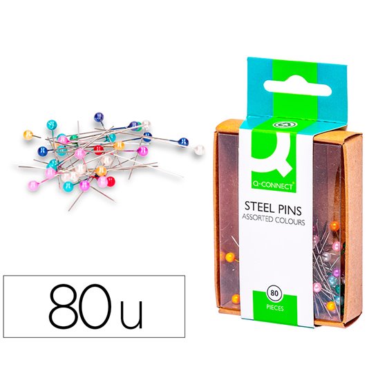 Aguja Se�alizadora Q-Connect Caja De 80 Unidades Colores Surtidos